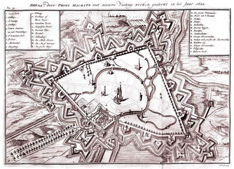 Stadsplattegrond Breda 1743 Immink
